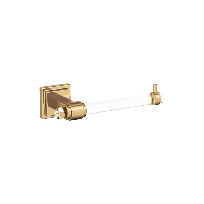 Amerock Glacio Single Post Toilet Paper Holder - Clear/Champagne Bronze