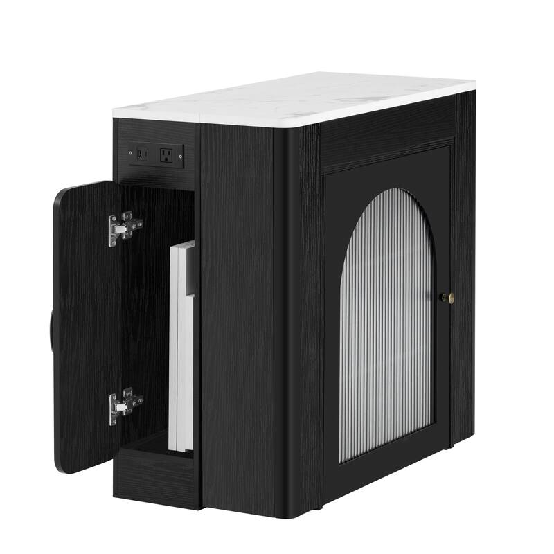 Roomfitters Extendable Dining Table, Mobile Kitchen Island, Rolling Storage Cabinet with Power Outlet