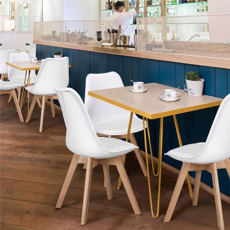 Yaheetech Set of 4 Dining Chairs with Modern Soft Padded