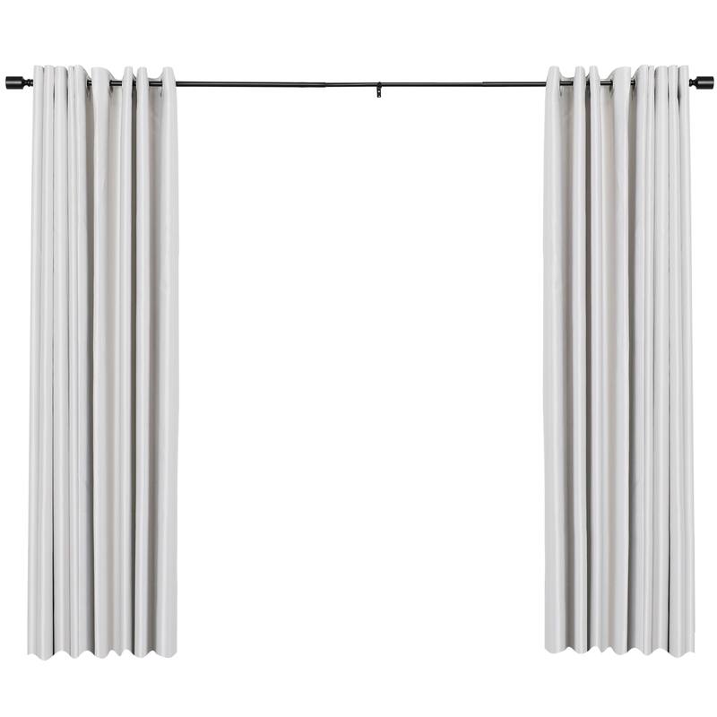 UTOPIA ALLEY 3/4 Inch Curtain Rod - Curtain Rods For Windows 86 to 120 Inch, Adjustable Drapery Rods, Black