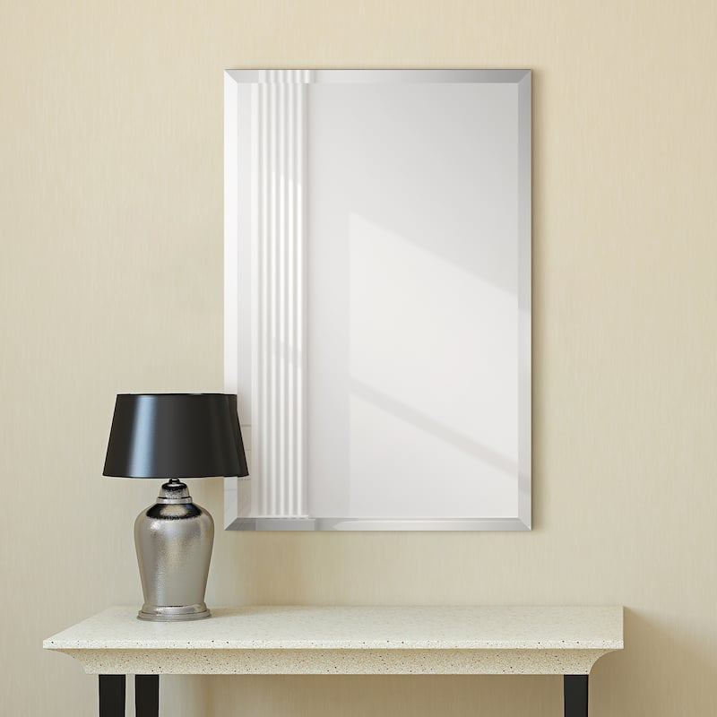 Frameless Beveled Prism Wall Mirror - Clear