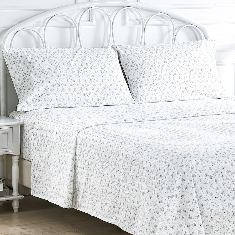La Fleur Percale Cotton Sheet Set