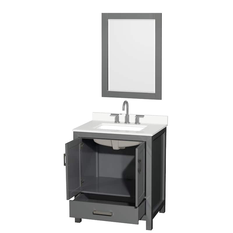 Wyndham Collection WCS141430S-QTZ-US3M24 Sheffield 30" Free Standing