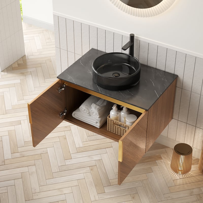 Wall-Mounted Bathroom Vanity with Sink