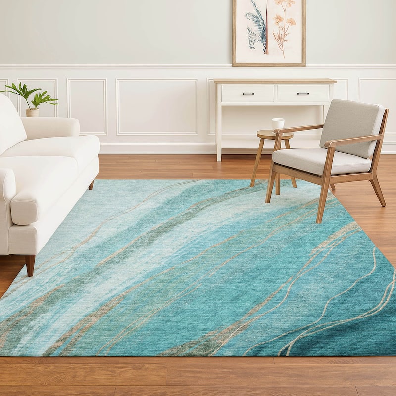 Premium Washable Super Soft Modern Motion Mayfield Rug