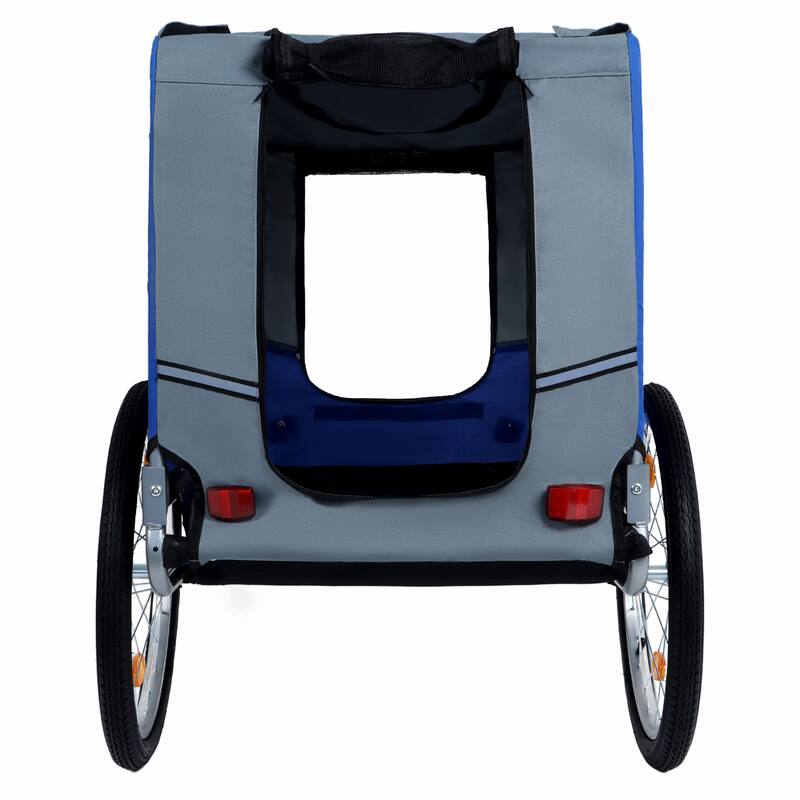 Large Folding Bike Trailer For Dogs - 66lb Capacity All-Terrain Pet Carrier, Durable Steel Frame For Cycling