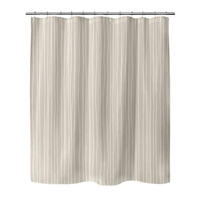 LINEAR BEIGE Shower Curtain By Kavka Designs