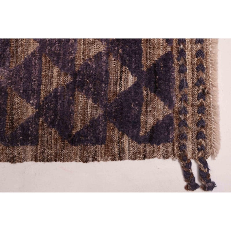 ECARPETGALLERY Hand-knotted Pak Finest Marrakesh Purple Wool Rug - 8'5 x 9'10