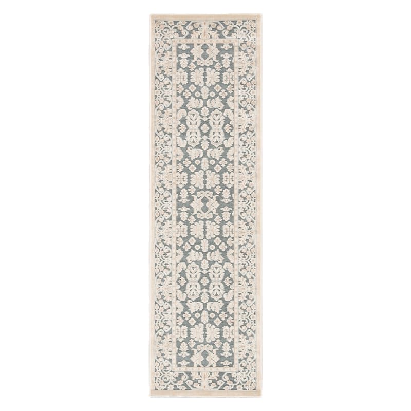 The Curated Nomad Blueberry Butte Damask Area Rug