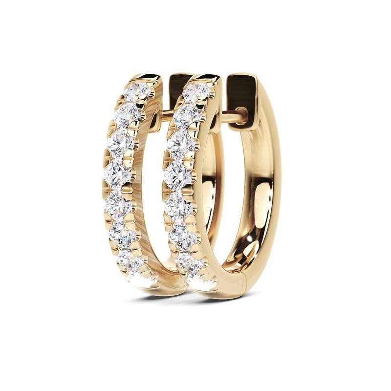 Vault Classics 0.33ct TW Natural Diamond Hoop Earrings (I VS2)