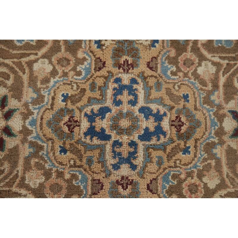 Floral Mashad Vintage Persian Rug Handmade Traditional Wool Carpet - 9'7" x 12'8"