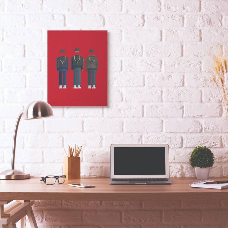 Stupell Run DMC Famous People Characters Fashion Design Canvas Wall Art, Proudly Made in USA