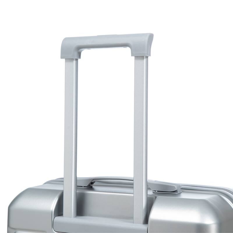 3-Piece, Luggage Sets, Lightweight Luggage with Combination Lock and 4 Swivel Wheels, for Boarding Travel, Silver