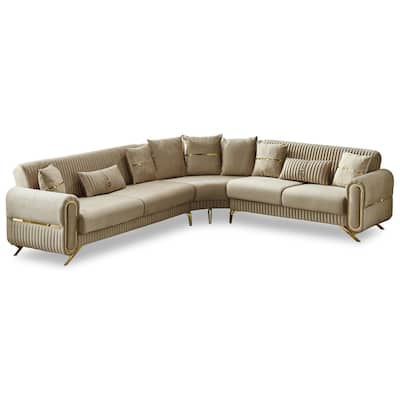 Recai Fabric Sleeper Sectional Sofa