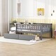 preview thumbnail 1 of 7, Twin Size Daybed Wood Bed with Two Drawers, Gray Gray
