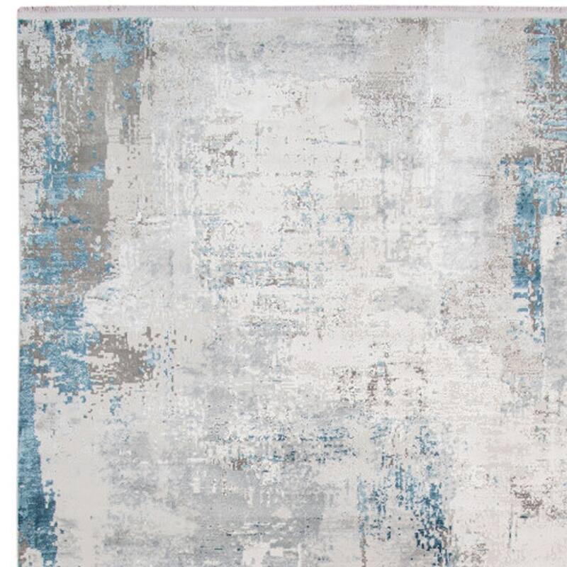 HomeRoots Abstract Contemporary Rectangle Area Rug