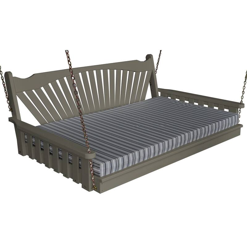 Pine 5' Fanback Swingbed - Olive Gray