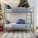 preview thumbnail 2 of 12, 2 In 1 Modern Twin Over Twin Bunk Bed With Steel Construction,Separate into 2 Twin Beds
