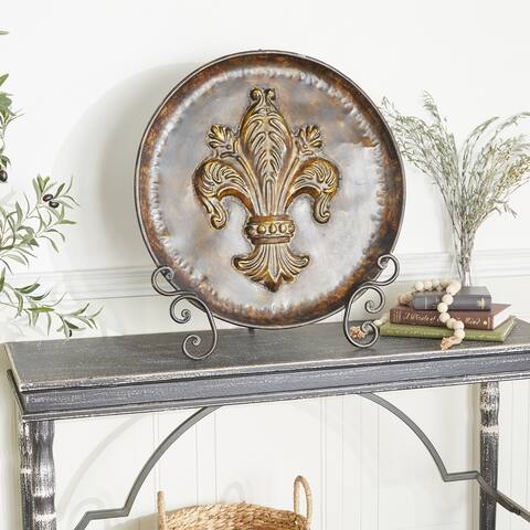 Brown Metal Traditional Charger 26 x 24 x 14 - 24 x 14 x 26