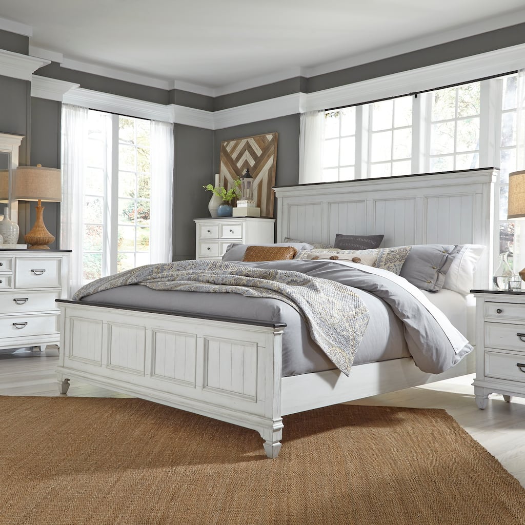 Liberty Furniture Allyson Park Panel Bed, Dresser & Mirror, Chest, Night Stand - Various Sizes