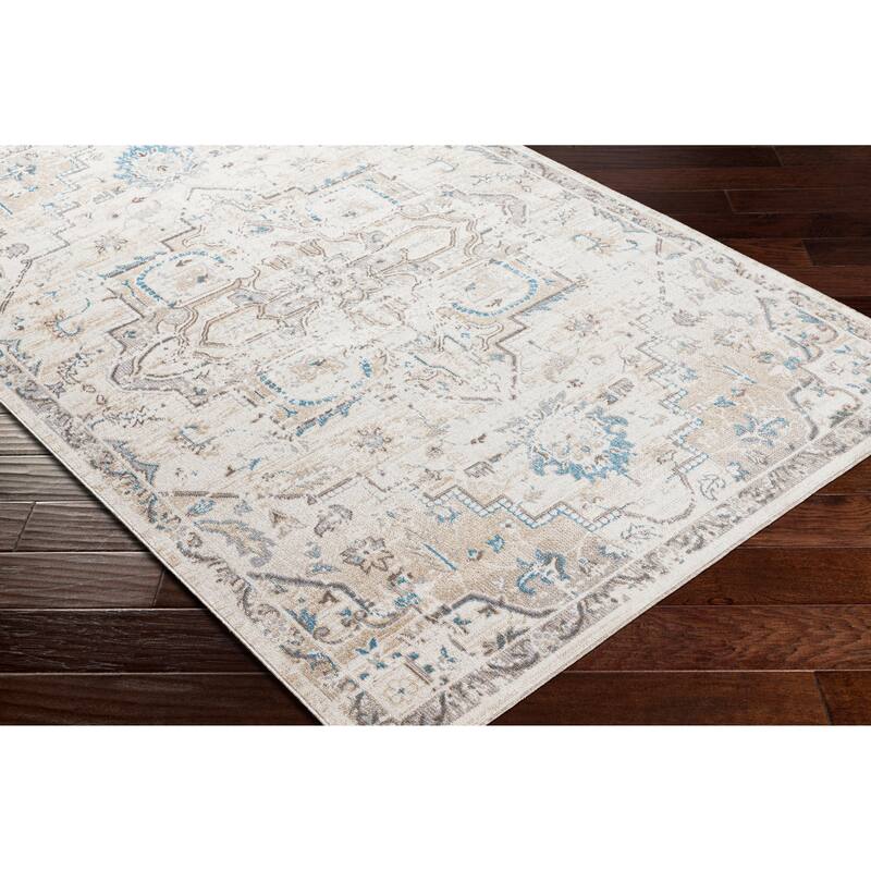 Livabliss Jaconita Machine Washable Traditional Floral Area Rug