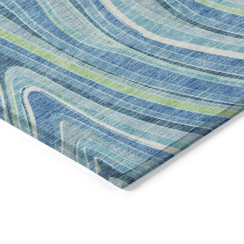HomeRoots Abstract Transitional Rectangle Outdoor Rug