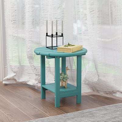 18" Round Side Table, Patio Adirondack Small End Table