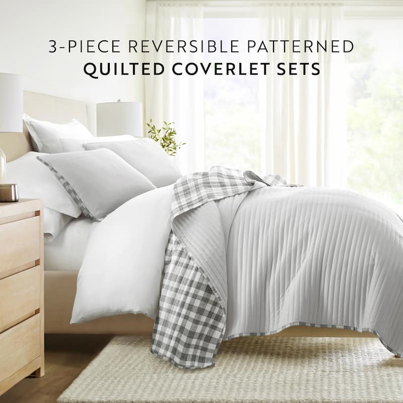 Becky Cameron All Season 3 Piece Reversible Patterned Quilt Set