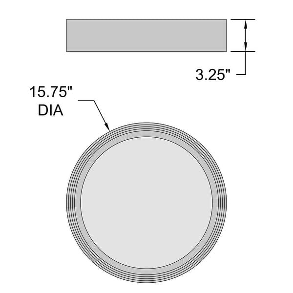 Access Lighting Malaga LED Flush Mount - 16" - Matte Black - Dedicated LED