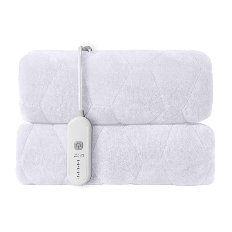 Flannel Electric Mattress Pad, Dual Control and Temperature Regulating