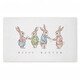 preview thumbnail 1 of 7, Stupell Minimal Happy Easter Bunnies Printed Outdoor Door Mat, design by Leah Straatsma, 18"x30" Multi-Color