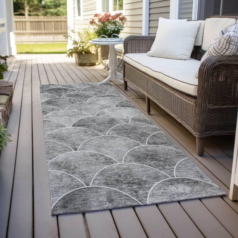 Machine Washable Indoor/ Outdoor Chantille Contemporary Rug