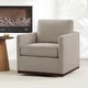 preview thumbnail 51 of 172, Shane Modern Swivel Accent Arm Chair Single - Beige Grey-Fabric