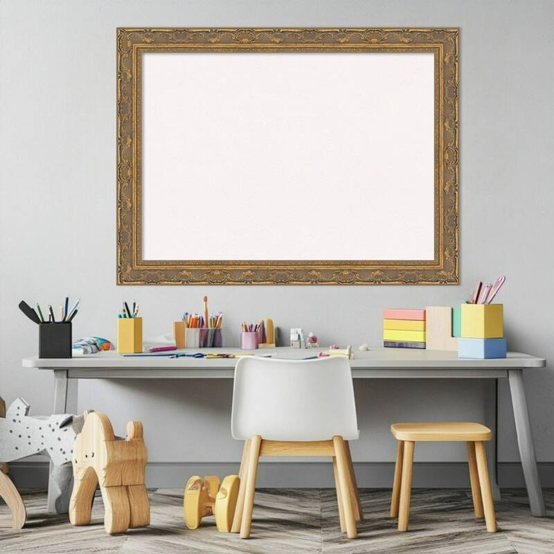 Filigree Gold Framed Cork Board - Bulletin Board, Organization Board, Pin Board