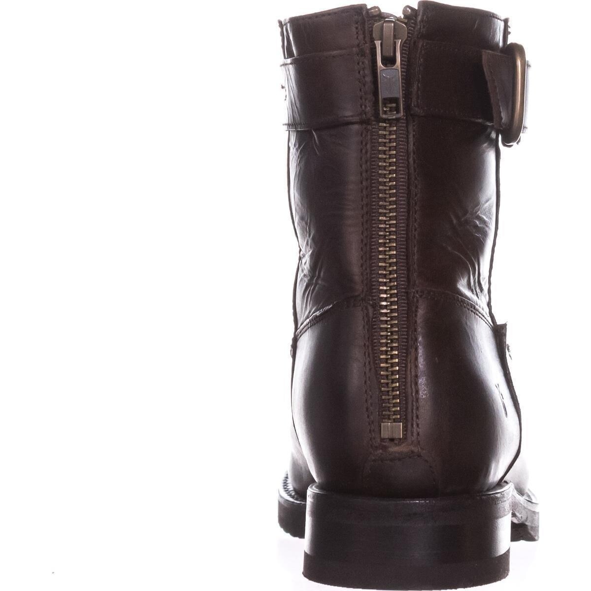 FRYE Womens Veronica Strap Zip Short Leather Ankle Ankle Boots