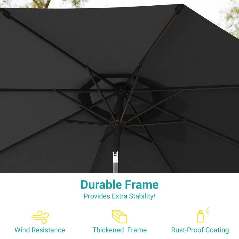 Bonosuki 9ft Patio Umbrella Market Table Umbrella with Tilt and Crank