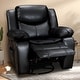 preview thumbnail 4 of 27, Wide Seat Durable Leather Massage and Heat Recliner