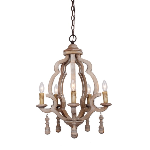 Farmhouse 5 Light Distressed White Wood Chandelier Free Farmhouse 5 Light Distressed White Wood Chandelier