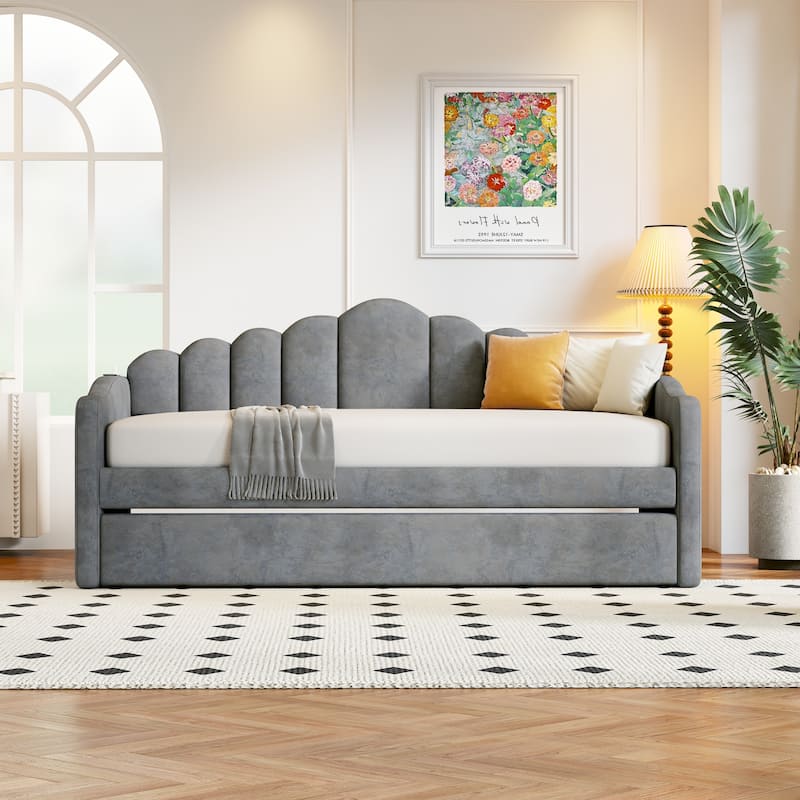Upholstered Daybed with Trundle