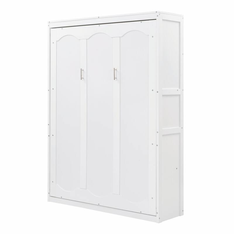 Full/Queen Size Murphy Bed Wall Bed with Shelves