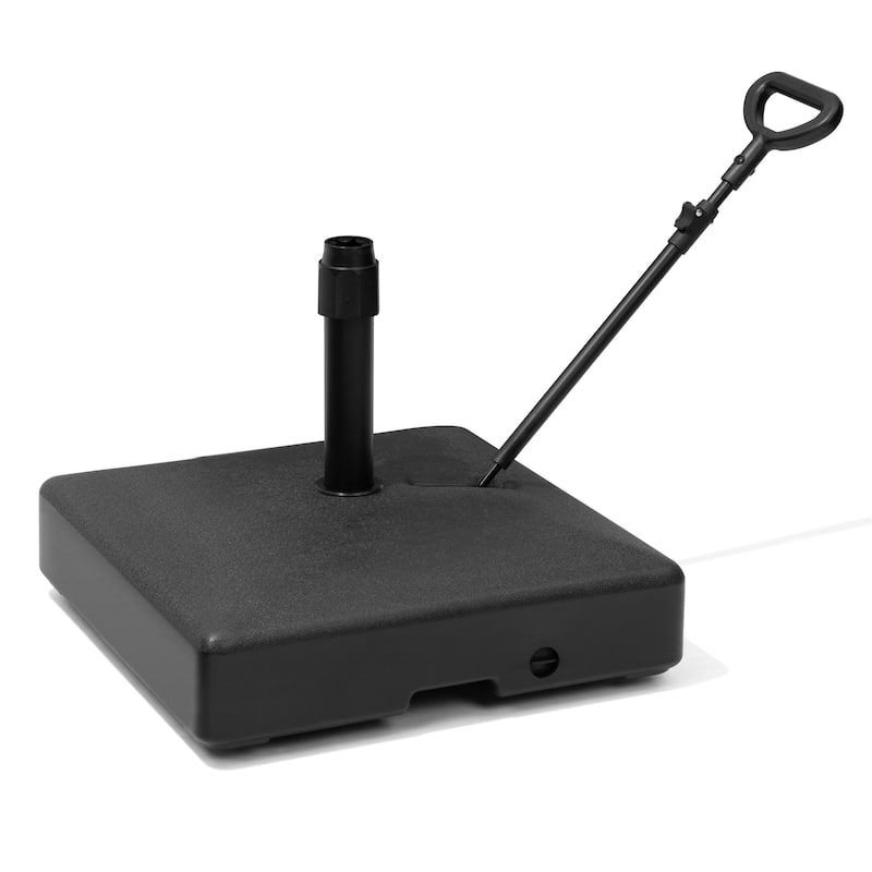 Outdoor Patio Umbrella Stand Holder Base with Wheels and Handle for Market Table Umbrella