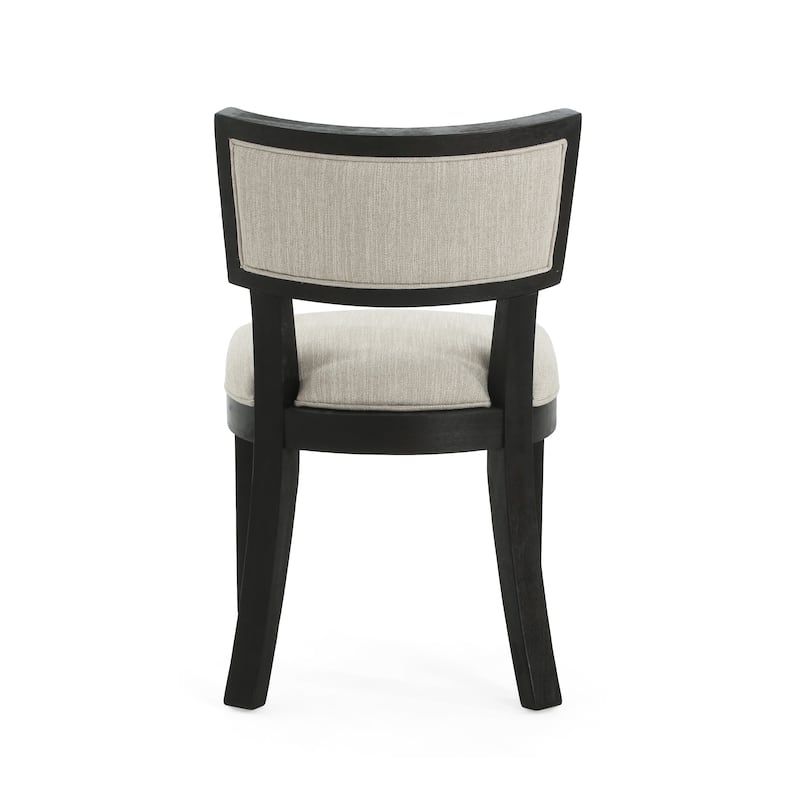 Fescue Farmhouse Fabric and Rubberwood Upholstered Dining Chairs (Set of 2) by Christopher Knight Home