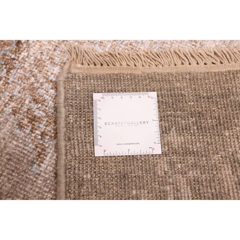 ECARPETGALLERY Hand-knotted Legacy Beige Silk Rug - 6'4 x 9'8