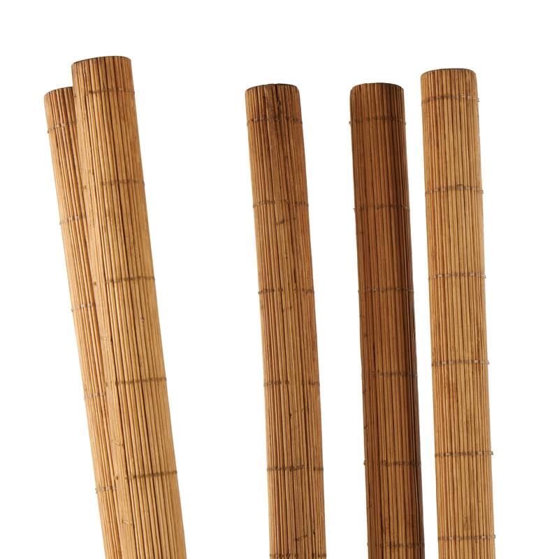 Bamboo Wood Tall Sticks Home Decor Natural Foliage - Set of 5 Brown - Roche River Decor