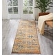 preview thumbnail 20 of 22, Nourison Passion Distressed Persian Antique Gold Teal Area Rug 2' 2" x 7' 6" - Teal/Sun - Runner/Rectangle