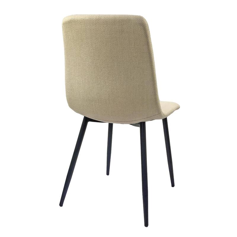 Dining Chairs Set of 4, Beige Linen Upholstered Dining Table Chair