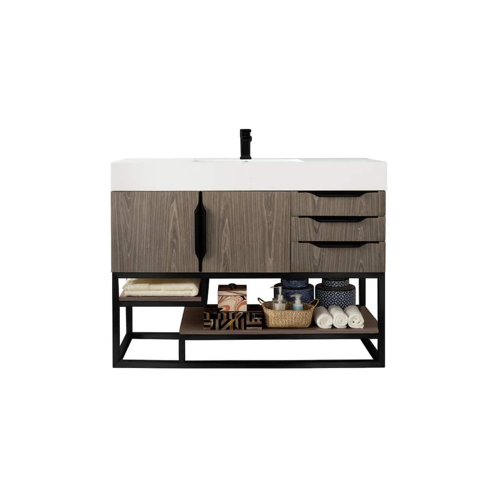 James Martin Vanities 983-V48-R-MB-GW Columbia 48" Free Standing