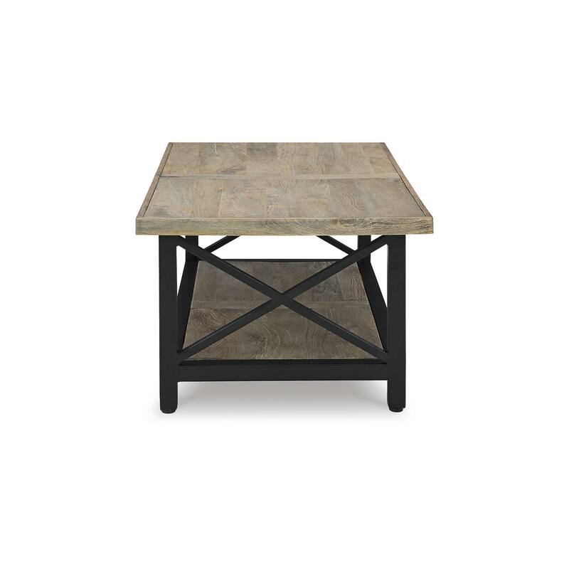 Signature Design by Ashley Bristenfort Brown/Black Coffee Table - 46"W x 26"D x 18"H