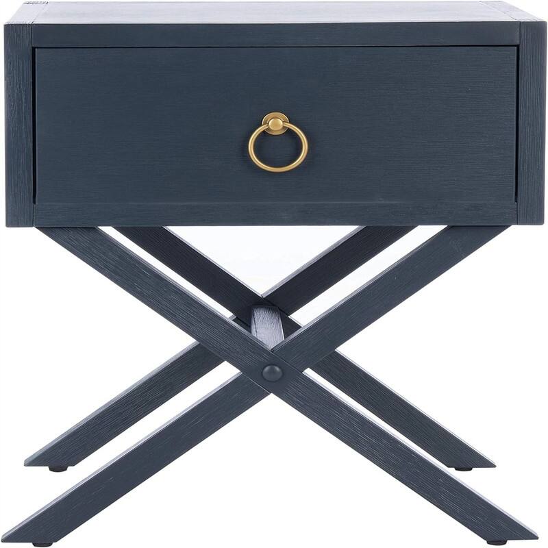 Collection Odilia Navy and Gold 1 Drawer Nightstand