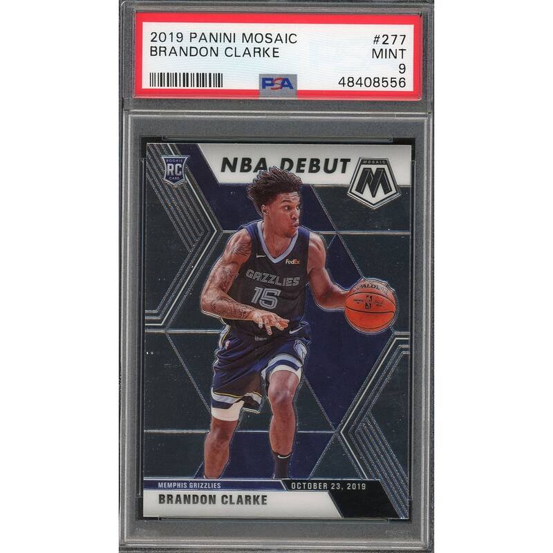 Brandon Clarke Memphis Grizzles 2019 Panini Mosaic Basketball Rookie Card RC #277 Graded PSA 9 MINT - 8'6" x 11'6"